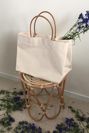 2024 Minimalist Large Capacity Shoulder Canvas Tote Bag - Dongdaemun Style Women's Shopping Bag