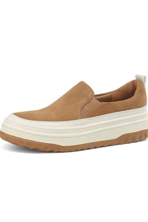 2024 New Italian-Style Thick-Soled Wedge Shoes for Women - 5 cm Soft Sole Genuine Leather Comfort