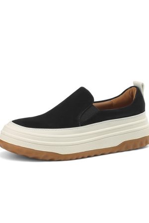 2024 New Italian-Style Thick-Soled Wedge Shoes for Women - 5 cm Soft Sole Genuine Leather Comfort