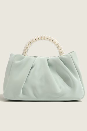 2024 Pearl Handbag - Casual Versatile Shoulder Bag with Matte Texture and Wrinkled Cloud Design, Trendy Crossbody Style
