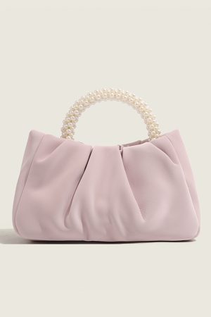 2024 Pearl Handbag - Casual Versatile Shoulder Bag with Matte Texture and Wrinkled Cloud Design, Trendy Crossbody Style
