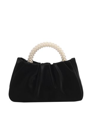 2024 Pearl Handbag - Casual Versatile Shoulder Bag with Matte Texture and Wrinkled Cloud Design, Trendy Crossbody Style