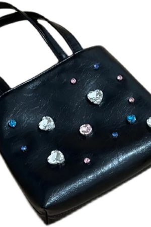 2024 Silver Leather Gemstone Underarm Bag with Diamond Embellishments & Rhinestone Phone Chain - Small Tote Shoulder Bag