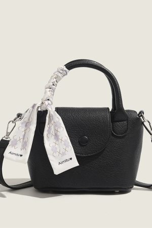 2024 Trendy Summer Small Crossbody Bags for Women, Versatile Korean-Style Textured Scarf Tote Bucket Bags