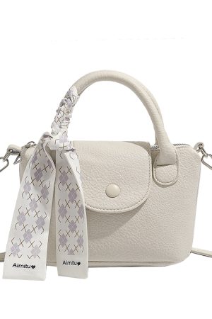 2024 Trendy Summer Small Crossbody Bags for Women, Versatile Korean-Style Textured Scarf Tote Bucket Bags