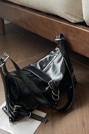 2025 Black Soft Leather Large Capacity Casual Tote Bag for Women - Korean Style Fashion Shoulder and Crossbody Bag