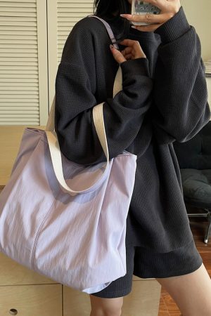2025 Japanese-Style Large Capacity Tote Bag for Women - Casual Versatile Shoulder Bag for College and Work Commuting