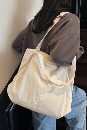 2025 Japanese-Style Large Capacity Tote Bag for Women - Casual Versatile Shoulder Bag for College and Work Commuting