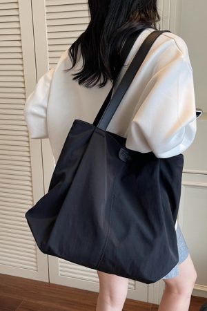 2025 Japanese-Style Large Capacity Tote Bag for Women - Casual Versatile Shoulder Bag for College and Work Commuting
