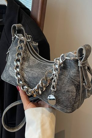 2025 New Model Patchwork Small Bag for Women - Stylish Versatile Chain Underarm Shoulder Crossbody Bag