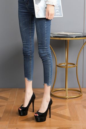 2025 New Style Waterproof Super High Heels Women's Stiletto Sandals - 12CM Peep Toe Nightclub Fashion Platform Shoes