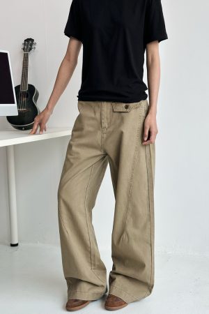 2025 New Wide-Leg Curved Knife Casual Pants for Men and Women - Straight-Leg Loose Fit, Trendy Unisex Fashion