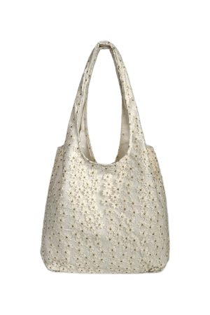 2025 Small Daisy Lace Canvas Shoulder Bag for Women, Large Capacity Niche Commuter Tote, Trendy Everyday Style