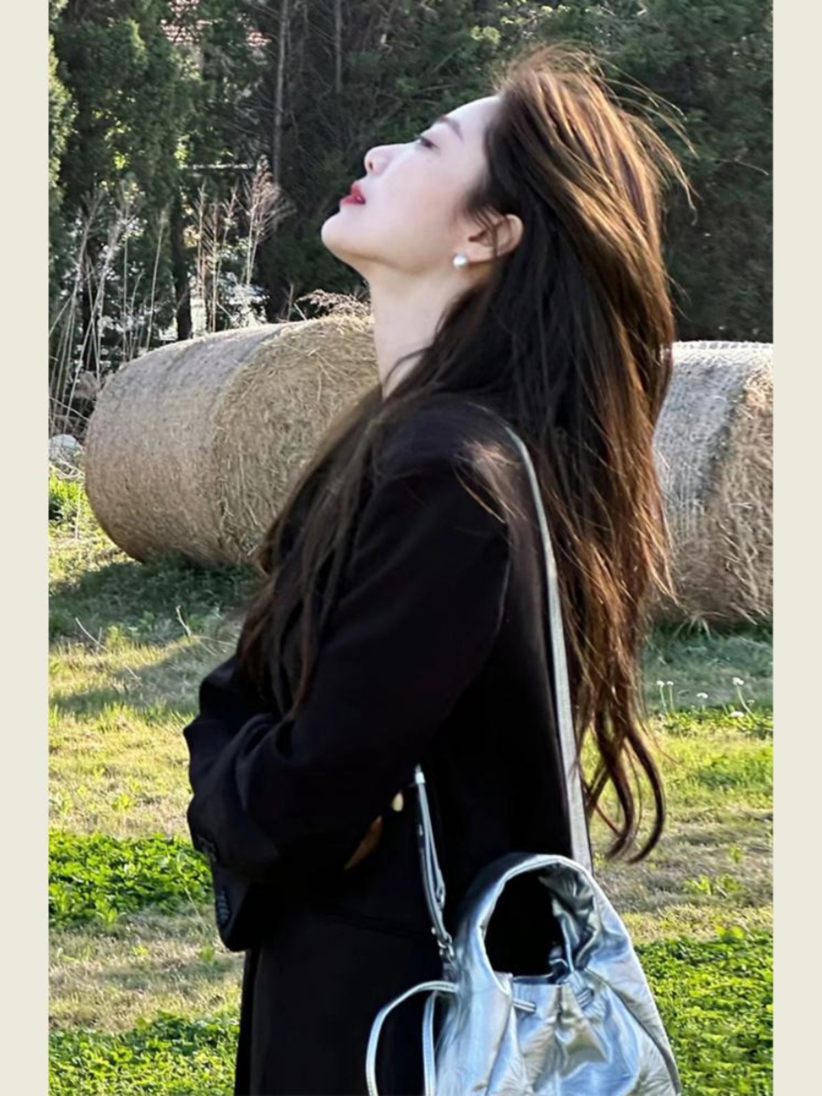 2025 Spring Oversized Black Blazer for Women, Casual Loose Fit Slimming Suit, Trendy High-End Jacket 2025 Spring Oversized Black Blazer for Women, Casual Loose Fit Slimming Suit, Trendy High-End Jacket