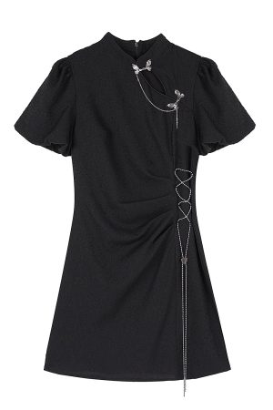 2025 Spring Qipao Dress for Women, National Style Chinese Dress, Young Women's Summer Fashion, Elegant Asian-Inspired Design