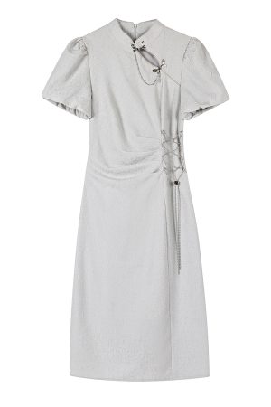 2025 Spring Qipao Dress for Women, National Style Chinese Dress, Young Women's Summer Fashion, Elegant Asian-Inspired Design