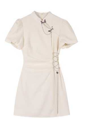 2025 Spring Qipao Dress for Women, National Style Chinese Dress, Young Women's Summer Fashion, Elegant Asian-Inspired Design