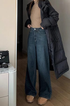 2025 Straight-Leg Jeans for Women, Narrow Wide-Leg Pants for Petite & Plus-Size, Slimming Loose Fit Fashion