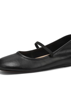 2025 Summer Genuine Leather Flat Hidden Height Mary Jane Shoes for Women in Silver - Stylish Shallow Mouth Size 41