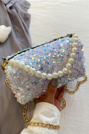 2025 Summer High-End Sequined Crossbody Bag - Versatile Women's Shoulder Bag in Niche Fashion Style