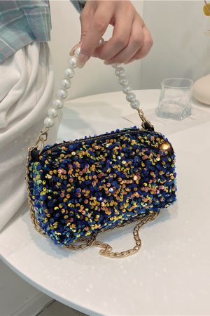 2025 Summer High-End Sequined Crossbody Bag - Versatile Women's Shoulder Bag in Niche Fashion Style