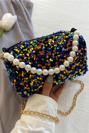 2025 Summer High-End Sequined Crossbody Bag - Versatile Women's Shoulder Bag in Niche Fashion Style
