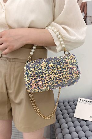 2025 Summer High-End Sequined Crossbody Bag - Versatile Women's Shoulder Bag in Niche Fashion Style