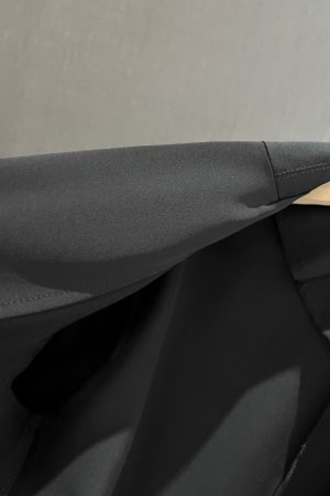 2025 Summer Thin Black Slim Short Sleeve Blazer Jacket for Women - Elegant Hepburn Style Formal Suit Jacket