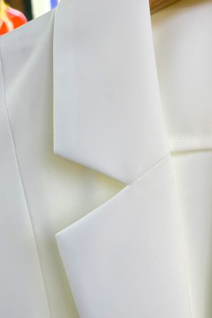 2025 Summer Thin Draped White Blazer for Women, Casual Professional One-Button Suit, Chic Office Wear