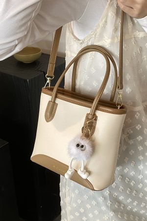 2025 Summer Versatile Water-Resistant Commuter Tote Bag - Fashionable Bucket Crossbody Bag for Women