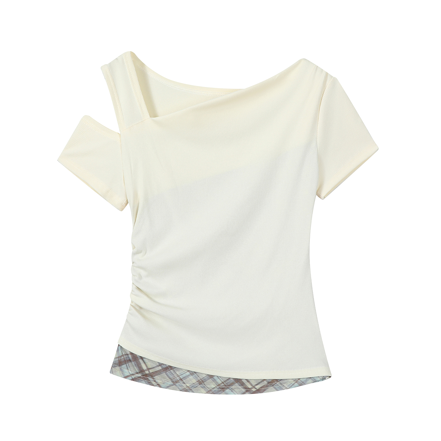 2025 Summer Women's Blue Off-Shoulder T-Shirt - Unique Short Sleeve Top, Trendy Casual Wear, Y2K Style 2025 Summer Women's Blue Off-Shoulder T-Shirt - Unique Short Sleeve Top, Trendy Casual Wear, Y2K Style