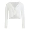 2025 Summer Women's Elegant Lace Cardigan Long Sleeve Outerwear - Trendy Layering Piece for Chic Style