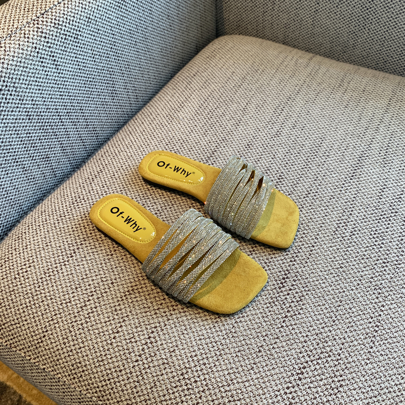 2025 Summer Women's Water Drill One-Word Sandals - Fairy Style Flat Korean Cool Footwear for Outdoor Wear 2025 Summer Women's Water Drill One-Word Sandals - Fairy Style Flat Korean Cool Footwear for Outdoor Wear