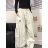 2025 Women's American Casual Cargo Pants, Loose Straight Wide-Leg Hip-Hop Style, Street Dance Fashion