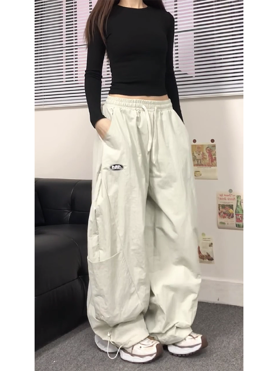 2025 Women's American Casual Cargo Pants, Loose Straight Wide-Leg Hip-Hop Style, Street Dance Fashion 2025 Women's American Casual Cargo Pants, Loose Straight Wide-Leg Hip-Hop Style, Street Dance Fashion