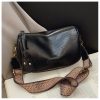 2025 Women's Boston Bag - High-End Baguette Shoulder Bag with Trendy Wide Strap - Chic Crossbody Small Pillow Bag