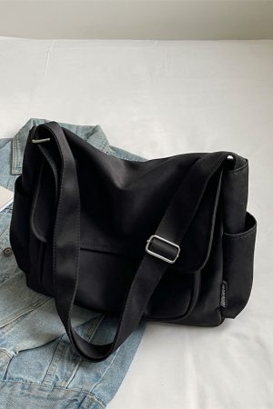 2025 Women's Canvas Single Shoulder Bag - Casual Korean Style Crossbody for College Commuting - Fresh Look