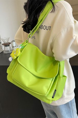 2025 Women's Canvas Single Shoulder Bag - Casual Korean Style Crossbody for College Commuting - Fresh Look