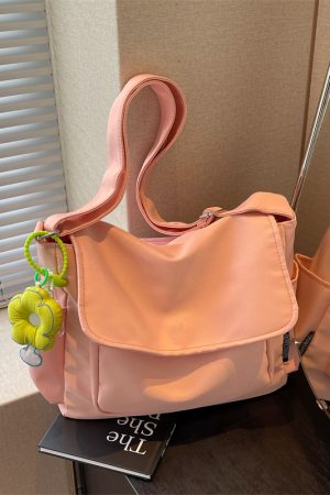 2025 Women's Canvas Single Shoulder Bag - Casual Korean Style Crossbody for College Commuting - Fresh Look