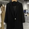 2025 Women's Casual Black Suit Jacket - Thin High-Quality Blazer for Summer Professional Attire, Versatile Office Wear