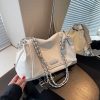 2025 Women's Casual Chain Tote Bag - Large Capacity Underarm Shoulder Crossbody Bag for Everyday Fashion