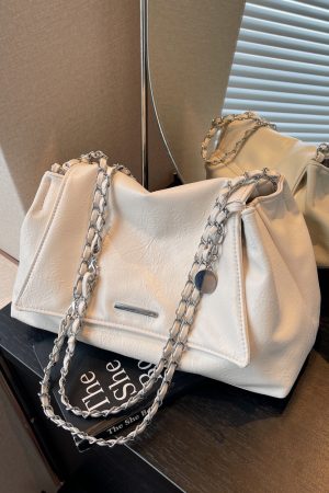 2025 Women's Casual Chain Tote Bag - Large Capacity Underarm Shoulder Crossbody Bag for Everyday Fashion