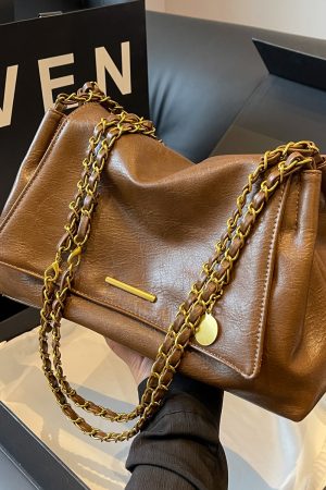 2025 Women's Casual Chain Tote Bag - Large Capacity Underarm Shoulder Crossbody Bag for Everyday Fashion