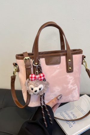 2025 Women's Color-Blocking Bucket Bag - Versatile Shoulder & Crossbody Handbag with High-End Feel