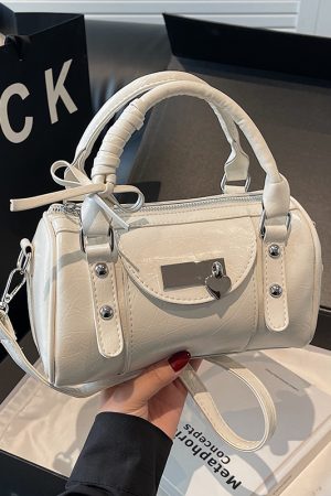 2025 Women's High-End Ballet Bowling Bag - Sweet Cool Crossbody Boston Handbag for Chic Fashion Style