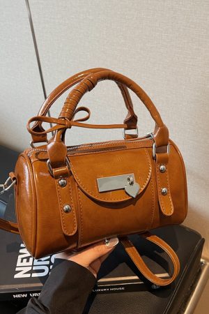 2025 Women's High-End Ballet Bowling Bag - Sweet Cool Crossbody Boston Handbag for Chic Fashion Style