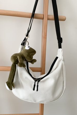 2025 Women's Large Capacity Canvas Shoulder Crossbody Bag - Solid Color Versatile Casual Style