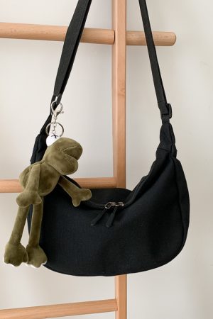 2025 Women's Large Capacity Canvas Shoulder Crossbody Bag - Solid Color Versatile Casual Style