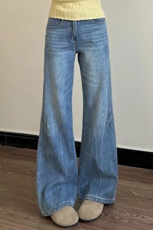 2025 Women's Plus Size Cowboy Flared Pants, High Waist Straight Loose Trousers for Curvy Girls, Trendy Western Style