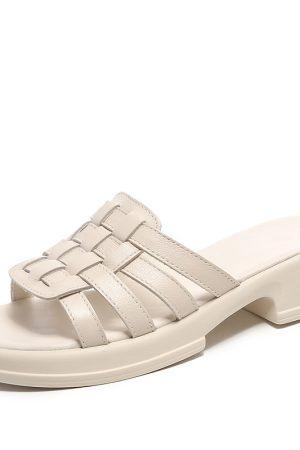 3.5 cm Italian-Style Soft Sole Handmade Woven Sandals - Comfortable Summer Korean Version